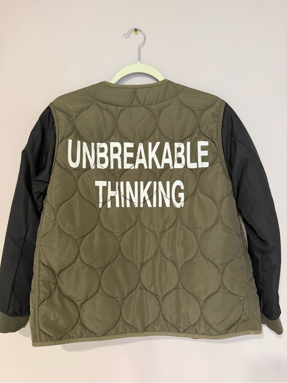 ZARA Girls Reversible Quilted Jacket Olive Green Black Size 11-12